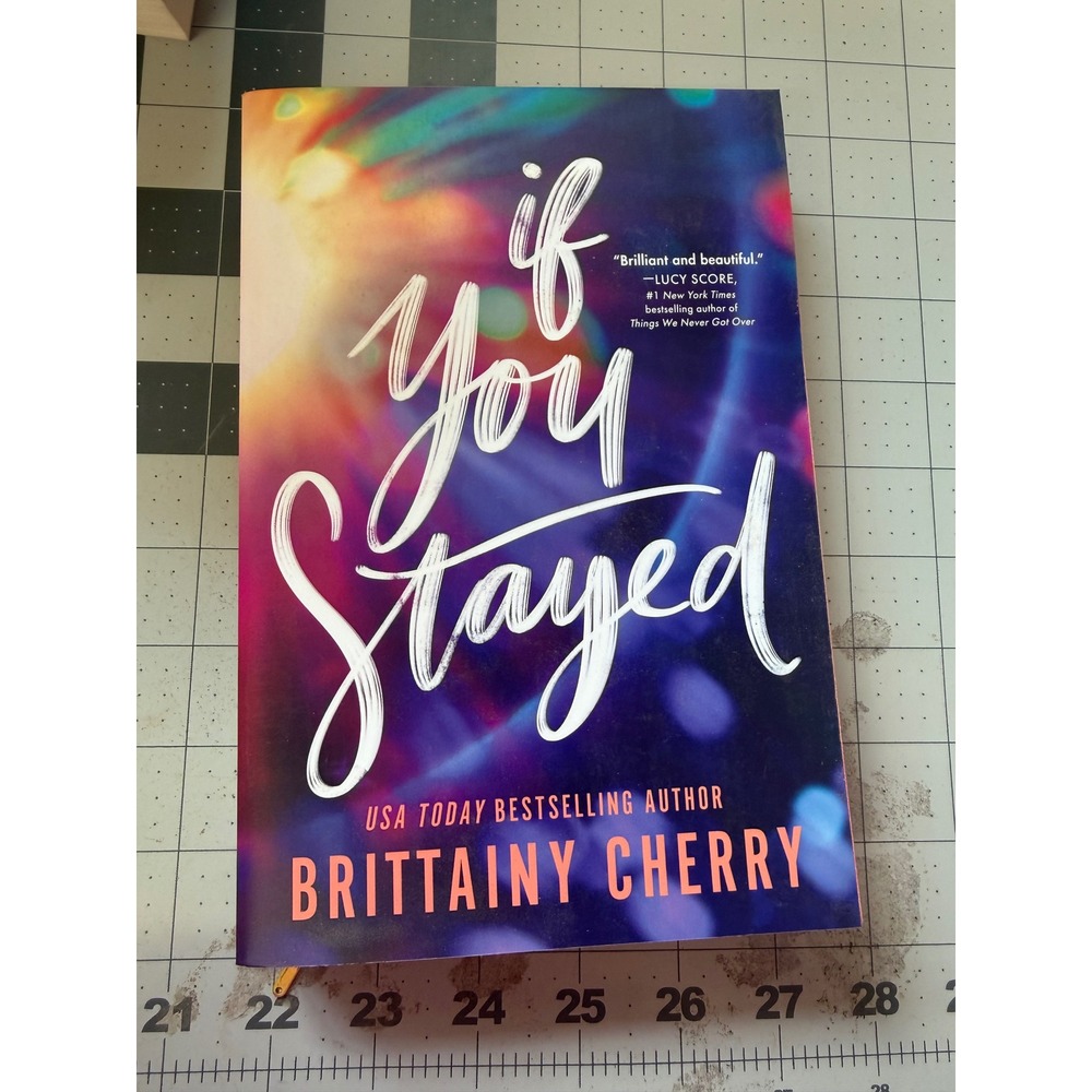 If You Stayed by Brittainy Cherry Paperback Pink Sprayed Edges Romance Novel
